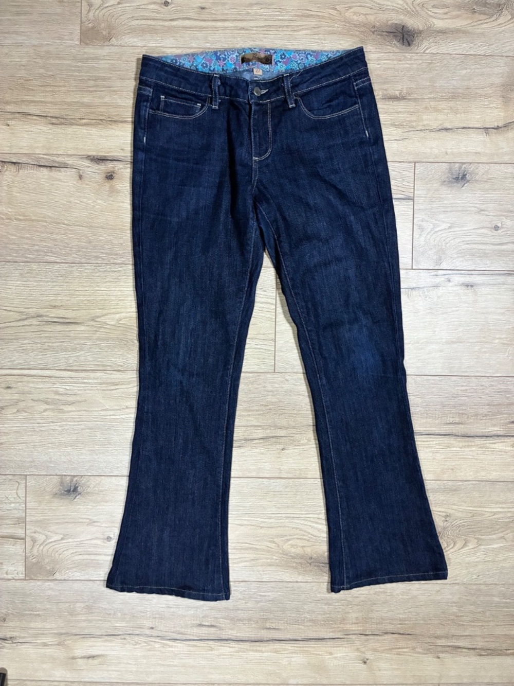 PAIGE Premium Denim Kahala Bootcut Jeans 27 Dark Wash Made USA (09)